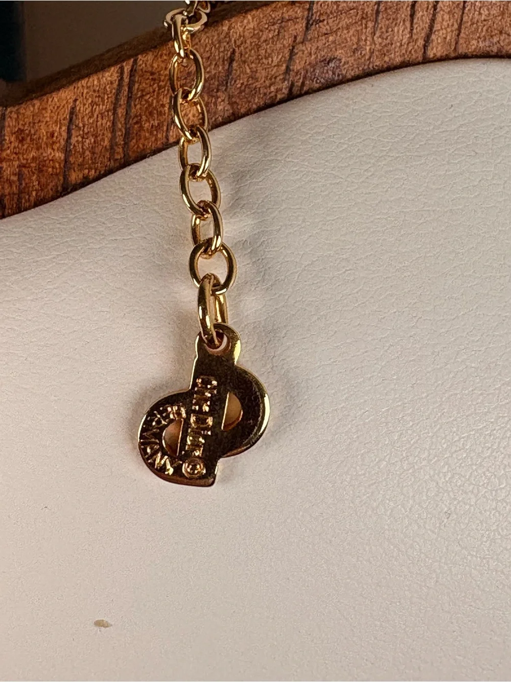 CHRISTIAN DIOR - Vintage CD Gold-Tone Crystal Heart Pendant Necklace